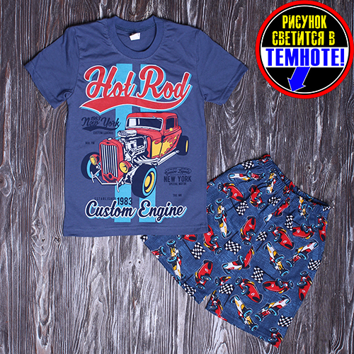 Пижама с шортами  для мальчика " Hot Rod "