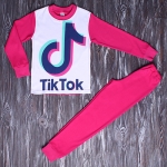 Пижама подростковая "Тик ток" малина