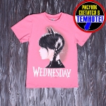 Футболка для девочки " Wednesday " коралл