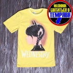 Футболка подростковая " Wednesday " лимон