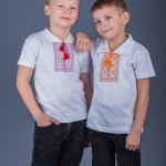 Вышиванка стойка с завязками
