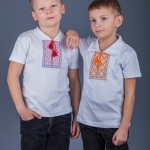 Вышиванка стойка с завязками