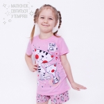 Пижама для девочки " Cute Cat " с футболкой